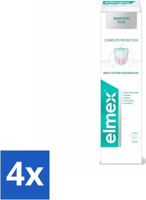 Produktbild von Elmex - Zahnpasta - Sensitive Plus - Komplettpflege - 75 ml - Vorteilspack - 4 Stücke