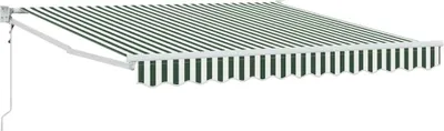 Produktbild von Markise Grün und Weiß 300 x 250 x 165 cm Polyester