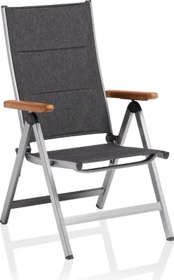 Produktbild von Kettler "Kettler Granada Multipositionssessel Klappsessel Teak silber padded 9100"