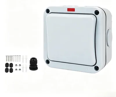 Image de Interrupteur extérieur, étanche IP66, 20 A, 220-250 V, pour pièces humides