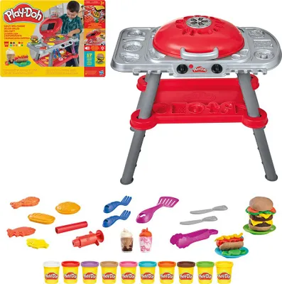Obrázek produktu pro Play-Doh Hrací sada Rozpálený gril, 3 rok/roky, Nutné baterie, ABS (akrylonitril-butadien-styren), Kov, Polypropylen (PP), Polyetylen, 18 kusů
