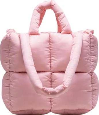 Obrázok produktu pre MadGrandeur Puffer Tote Bag Dámske lesklé prešívané Down polstrovaná kabelka