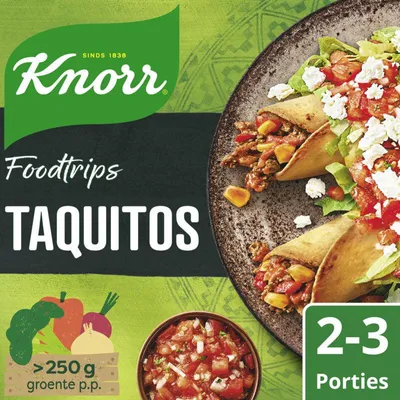 Produktbild von Knorr Foodtrips Taquitos 226g – Würzige, knusprige Mini-Tortillas Snack