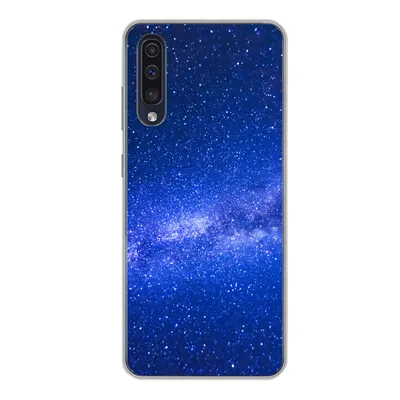Produktbild von MuchoWow® Handyhülle Schutzhülle Hülle für Samsung Galaxy A50 Sternenhimmel - Universum - Blau - Jungen - Mädchen - Kinder Silikon Softcase Handy Hülle - Mobiltelefonhülle