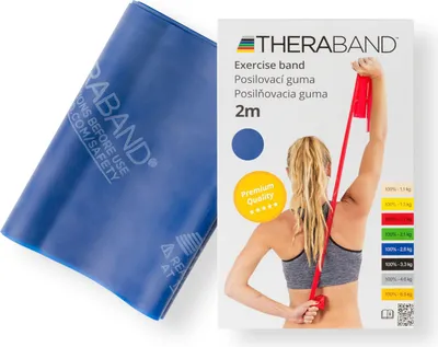 Produktbild von Thera-Band Übungsgummi Blau 200 cm x 12,5 cm max. Widerstand 2,6 kg für Pilates