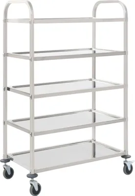 Produktbild von 5-Stufiger Servierwagen 107 x 55 x 147 cm Edelstahl
