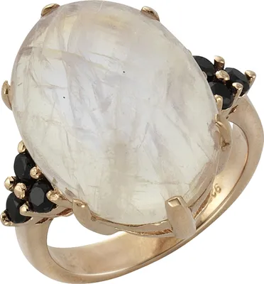 Zdjęcie produktu dla Pierścionek z kamieniami szlachetnymi Zeeme, srebro próby 925/- Kamień księżycowy i spinel