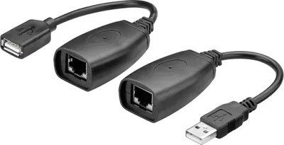 Immagine prodotto di Adattatore extender USB Goobay Ethernet 40 m - Nero