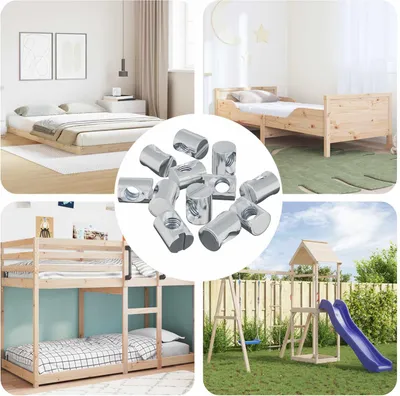 Produktbild von vidaXL Fassmutter 3462 pcs Silber M6 x 13 mm Eisen