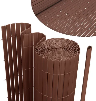 Immagine prodotto di Jopassy PVC privacy screen mat privacy fence screen privacy screen for fence balcony windbreak brown 90x400cm