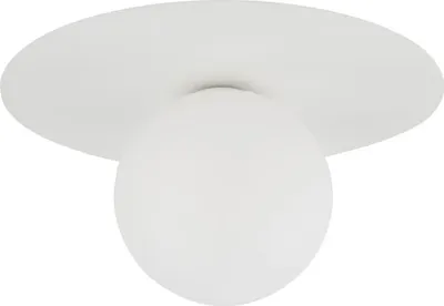 Produktbild von Deckenleuchte Kinderzimmer Glas Metall G9 Ø 25 cm rund Weiß Kugel Schirm