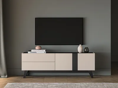 Obrázek produktu pro Televizní stolek CHARLOTTE - kašmír / černý
