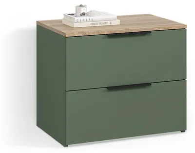 Produktbild von Kommode Livinity Piave Grün 60 x 50 cm mit 2 Schubladen, Model 58832