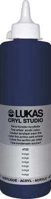 Obrázok produktu pre Lukas Cryl Studio Plastic Bottle Akrylová farba Indigo 500 ml 1 ks