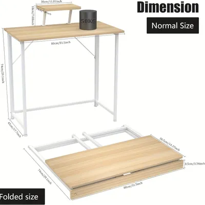 Obrázok produktu pre Písací stôl – počítačový stôl – pracovný stôl – skladací – ergonomický, s držiakom na monitor