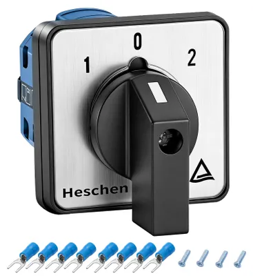 Image de Interrupteur universel, 660 V, 20 A, 3 positions, 8 bornes, conforme CE