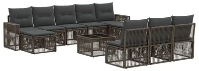 Immagine prodotto di Set Divano da Giardino 11 pcs Grigio e Grigio Scuro polyrattan