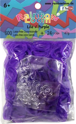 Produktbild von Rainbow Loom Lila 600 Gummibänder