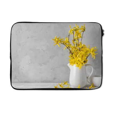 Produktbild von MuchoWow® Laptop Hülle 13 Zoll Blumen - Gelb - Stilleben Laptoptasche - Laptophülle - Sleeve - Rundumschutz