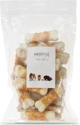 Produktbild von Petstyle Living Gepresste Kauknochen mit Huhn - Hundesnack - 25 Stück - 7,5cm