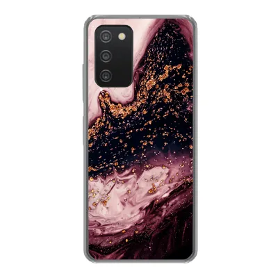 A smartphone case with a marble pattern.