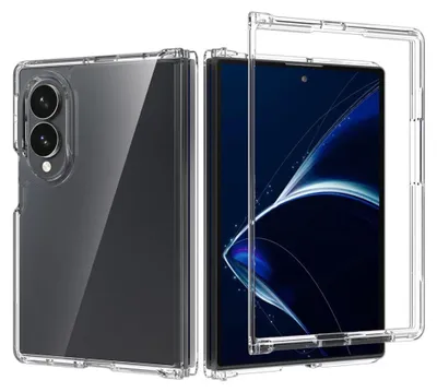 Obrázek produktu pro Obal na telefon Samsung Galaxy Z Fold8, vyrobený z akrylu a TPU, s ochranou fotoaparátu, průhledný