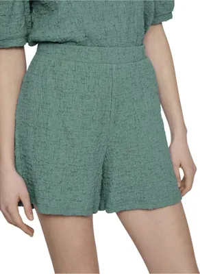 Damen Leinen Shorts Mittlere Länge - Freizeithose Mit Kordelzug & Taschen Für Sommer