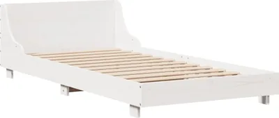 Produktbild von Massivholzbett ohne Matratze Weiß 75x190 cm Kiefernholz