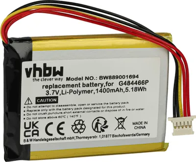 Produktbild von vhbw Akku kompatibel mit Polar V650 GPS Fahrradcomputer Radcomputer (1400 mAh, 3,7 V, Li-Polymer)