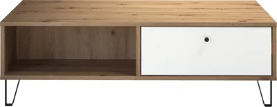 Zdjęcie produktu dla Touch kanapa 2 szuflady, 2 otwarte półki dekor dąb, biały mat.