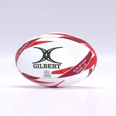 Immagine prodotto di Gilbert G-TR6000, pallone da allenamento per rugby, rosso/bianco, taglia 3