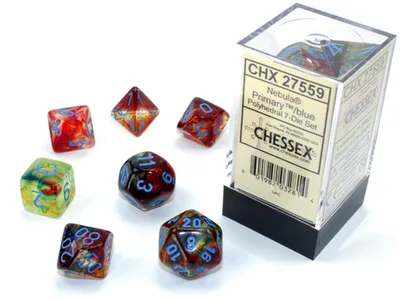 Obrázek produktu pro Chessex - Nebula - sada 7 kostek - Primary/Blue