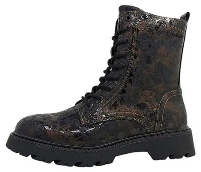 Image de Tom Tailor : chaussures pour femmes, bottines, chaussures à lacets, bottes, couleur marron, style décontracté
