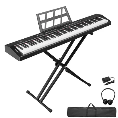 Zdjęcie produktu dla Pianino cyfrowe FCH z 88 klawiszami, klawiatura wraz ze statywem, pianino cyfrowe dla dzieci i dorosłych
