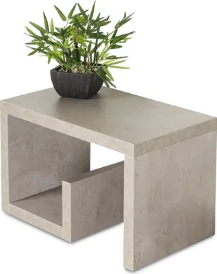 Produktbild von Couchtisch Gustav 59x36x37cm Betonoptik grau Beistelltisch verleimt