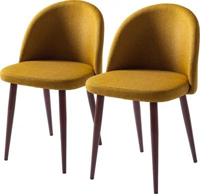 Produktbild von home24 Polsterstuhl - 2er-Set - Webstoff / Metall