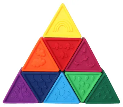 Produktbild von Jellystone sensorisches Spielzeug Triblox Regenbogen - Stapelblöcke