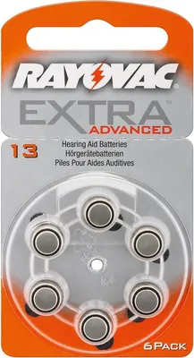 Produktbild von Rayovac Extra Advanced PR48/13A - Zink-Luft Hörgeräte-Knopfzelle, 1,4 V