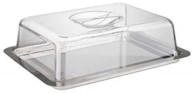 Imagen del producto de APS: Bandeja de acero inoxidable para pasteles, con tapa. Modelo 67