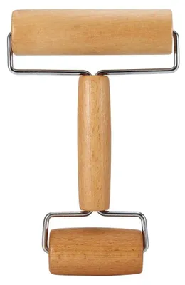 Image de Rouleau à pâtisserie en bois - Ustensile de cuisine pour la pâtisserie, idéal pour les gâteaux, les tortillas, les pizzas, les biscuits et plus encore