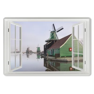 Produktbild von MuchoWow® Mauspad Mousepad Aussicht - Haus - Mühle 27x18 cm - Mousepads - Maus Mat - Pad - Mausunterlage - Büroartikel - Desk Matten