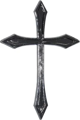 Produktbild von Hermann Schütz Relief-Chrome-Tattoo Kreuz 75x50mm