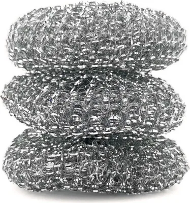 Produktbild von D.RECT 3 Stück Stahlschwämme Metalltopfreiniger Stahlschwamm Edelstahltopfreiniger, Mehrfarben, perfekt