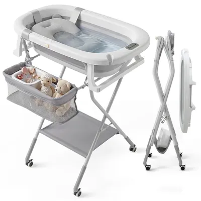 Immagine prodotto di Mobiclinic Vasca da bagno pieghevole regolabile in altezza con piedini Bubba Max