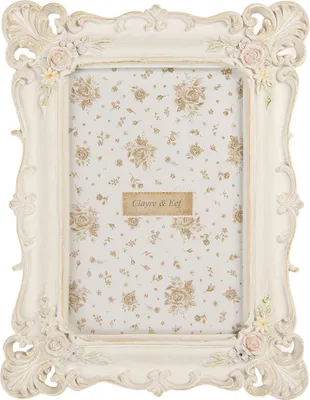 Immagine prodotto di Cornice Clayre & Eef 10x15 cm Plastica bianca