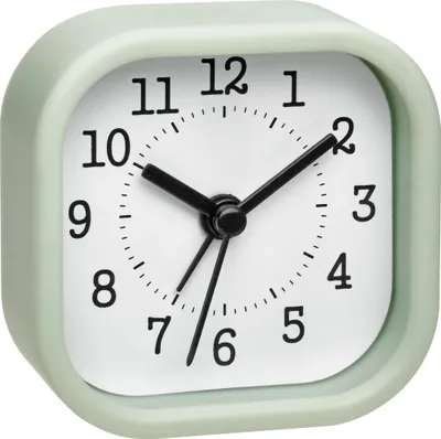 Produktbild von TFA Dostmann 60.1035.04 Quarz Wecker Pastell-Grün Alarmzeiten 1 (60.1035.04)