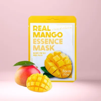 Zdjęcie produktu dla Farm Stay - Real Mango Essence Mask - Nawilajco-rozjaniajca maseczka w pachcie z mango - 1 szt