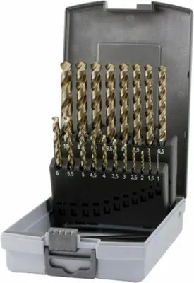 Obrázok produktu pre RUKO 228215RO HSSE-Co 5 Metal twist drill bit set 25-piece DIN 338 Triangular shank 1 Set