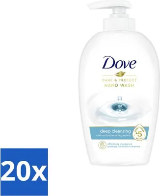 Produktbild von Dove Handseife - Care & Protect - Tiefenreinigung - 250 ml - Vorteilspack - 20 Stücke