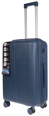 Produktbild von Großer L Koffer Herren Damen Volumen 70 Liter Reisekoffer Hartschalenkoffer Reisen Zahlenschloss Grau
